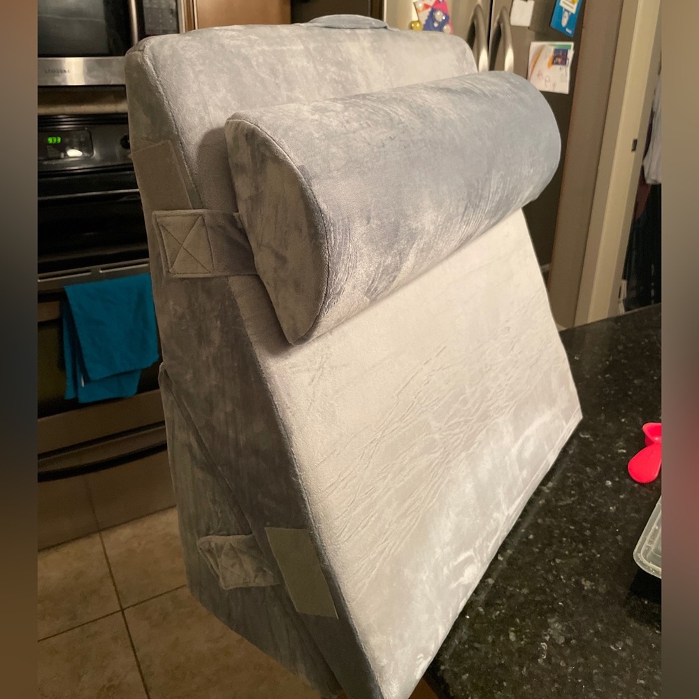 Wedge pillow for sleeping upright